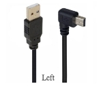 Кабель USB Type A на Mini USB угол влево 3 м, фото 1