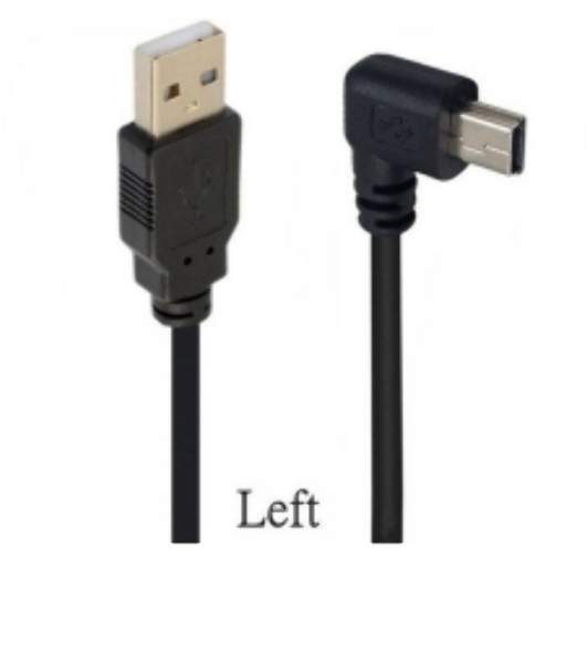 Кабель USB Type A на Mini USB угол влево 3 м