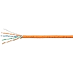 Кабель витая пара UTP (U/UTP) Cabeus UTP-4P-Cat.5e-SOLID-LSZH-100 категория 5e, 4 пары (24 AWG), одножильный, оранжевый, LSZH, нг(А)-HF, (100 м), фото 1