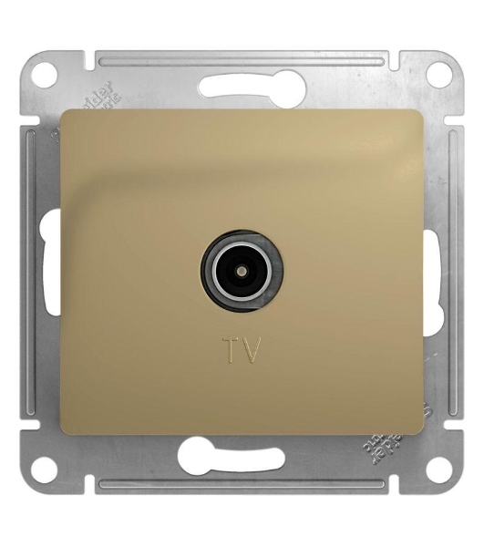 Механизм розетки TV 1-м СП Glossa оконечной 1DB титан SchE GSL000491