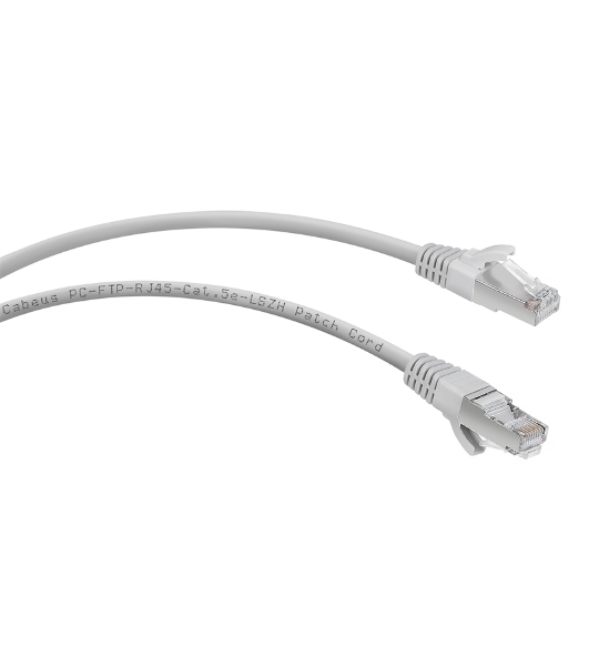 Шнур комм. Cabeus, кат. 5е, экр., F/UTP, RJ45/RJ45, LSZH, AWG24, 0.5м, серый