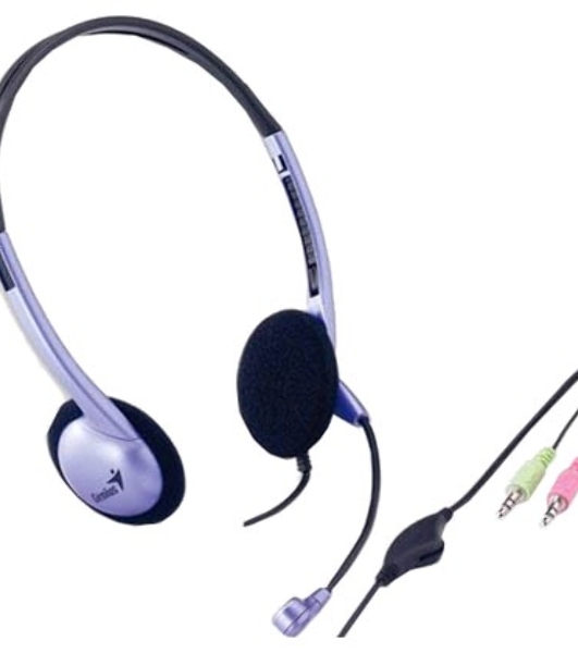 Гарнитура Genius HS-02B фиолетовый, проводная, 3.5 мм