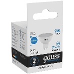 Лампа светодиодная Gauss Elementary MR16 9Вт цок.: GX5.3 спот 220B 6500K св. свеч. белый хол. MR16 (упак.: 10 шт), фото4