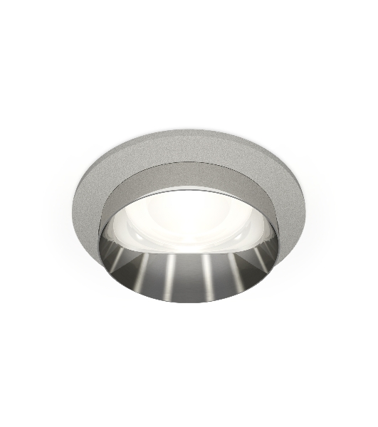 Комплект встраиваемого светильника Ambrella light XC6514022 SGR/PSL серый песок/серебро полированное MR16 GU5.3 (C6514, N6132)
