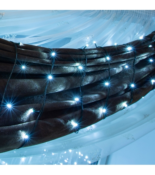 Гирлянда светодиодная Neon-night универсальная 200 LED белые 20 метров, с контроллером