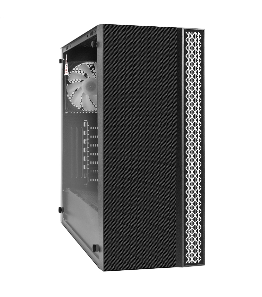 Компьютерный корпус Miditower ExeGate EVO-9211 (ATX, без БП, с окном, 2хUSB+1хUSB 3.0, HD аудио, черный, 1 вент. с RGb подсветкой)