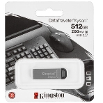 Флешка USB Kingston DataTraveler Kyson metal case silver (DTKN/512Gb), 512Gb, USB 3.0, R/W 200/60, серый, фото4