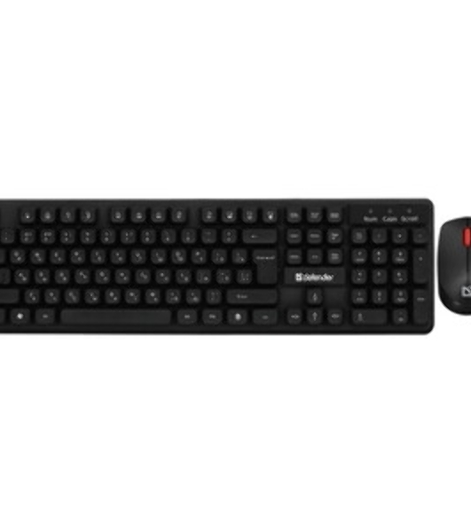 Комплект клавиатура+мышь Defender Milan C-992 беспроводной, USB, 1000 DPI, чёрный