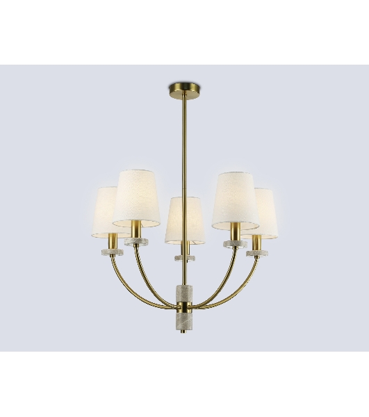 Люстра Ambrella light LH75351/5 SB/WH бронза/белый E14*5 max 40W D630*780