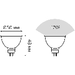 Лампа светодиодная Gauss Elementary MR16 9Вт цок.: GX5.3 спот 220B 6500K св. свеч. белый хол. MR16 (упак.: 10 шт), фото2