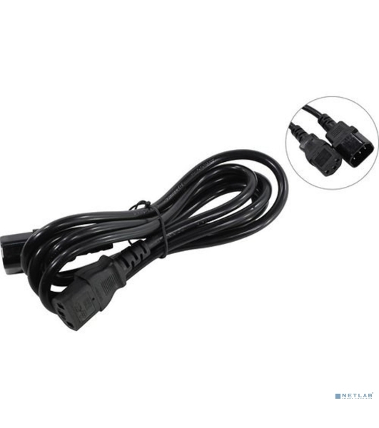 Кабель монитор-компьютер (UPS->уст-во) ExeGate Power EC-1,8P (С13->С14) VDE-250V-3*1,00-CU,10A, 1.8м