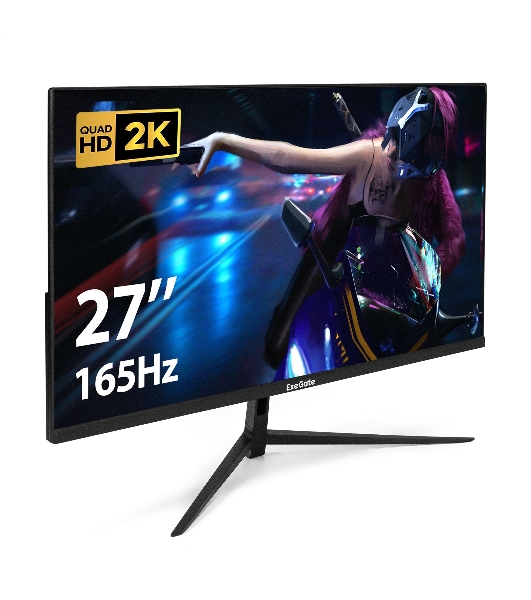 Монитор 27' ExeGate Combat EG2700A IPS 2560x1440, 165 Гц, 1 мс, 16:9, 300 кд/м², 1xHDMI, 1xDP, 3.5 мм, черный