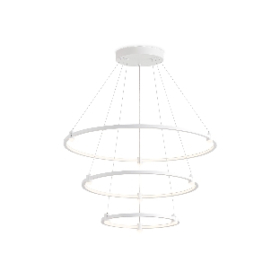 Подвесной светодиодный светильник Ambrella light FL5511/3+9 WH белый 90W 3000K/4200K/6400K D800/600/400*1300 (без ПДУ)
