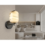 Настенный светодиодный светильник Ambrella light LH11039 BK/MG черный/мраморно-серый 8W 3000K 150*220*300, фото3