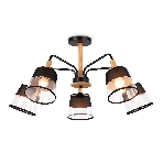 Светильник Ambrella light TR4741/5 BK/LW черный/светлое дерево E27/5 max 40W D760*350, фото7