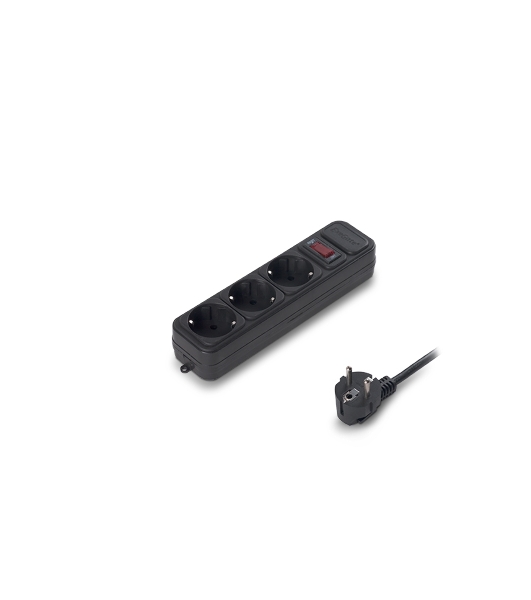 Сетевой фильтр ExeGate EX221176RUS SP-3-1.8B (3 розетки, 1.8м, евровилка, черный)
