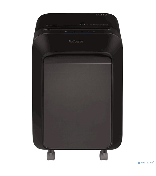 Шредер Fellowes PowerShred LX210 черный (секр.P-4) перекрестный 16лист. 23лтр. скрепки скобы пл.карты