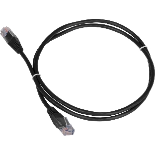 Патч-корд LANMASTER TWT UTP cat.5e, с заливными колпачками, 20.0 м, черный