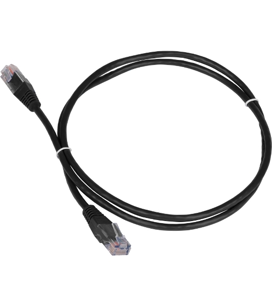 Патч-корд LANMASTER TWT UTP cat.5e, с заливными колпачками, 20.0 м, черный
