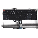 Клавиатура для ноутбука Asus VivoBook PRO 16 M7600QA черная, фото3