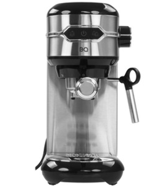 Кофеварка рожковая BQ CM3001 сталь-черный, исп. кофе - молотый, 1 л, 1450 Вт, 15 бар