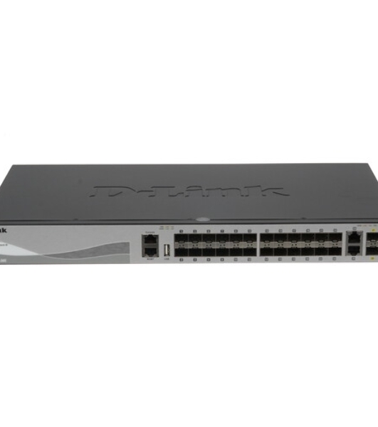 Коммутатор D-Link DGS-3130-30S/B1A, 24×1 Гбит/с SFP + 4×10 Гбит/с SFP+ + 2×10 Гбит/с Combo, управляемый