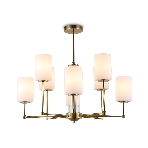 Люстра Ambrella light LH56217/8 BS/FR латунь/белый матовый E27/8 max 60W D700*600, фото7