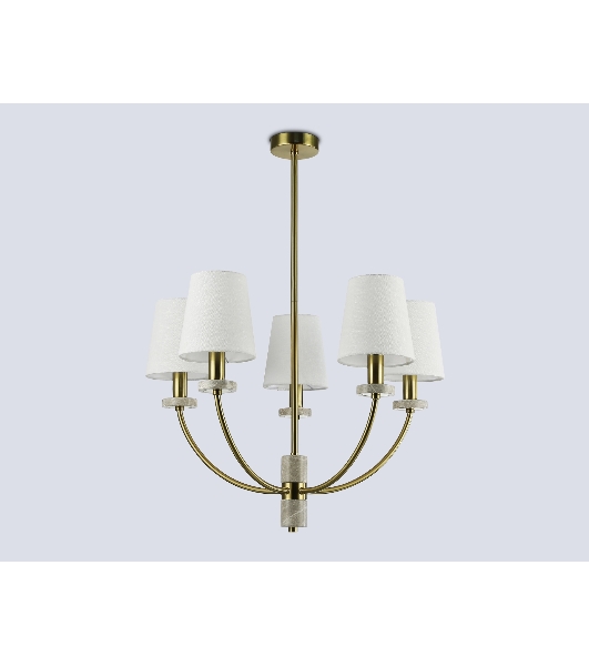 Люстра Ambrella light LH75351/5 SB/WH бронза/белый E14*5 max 40W D630*780