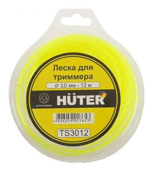 Леска для садовых триммеров Huter TS3012 d=3мм L=12м для Huter GGT-1900S(T) (71/2/3)