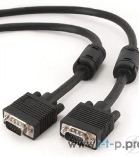 Кабель Gembird/Cablexpert VGA Premium, 15M/15M, 20м, черный, тройной экран,феррит.кольца