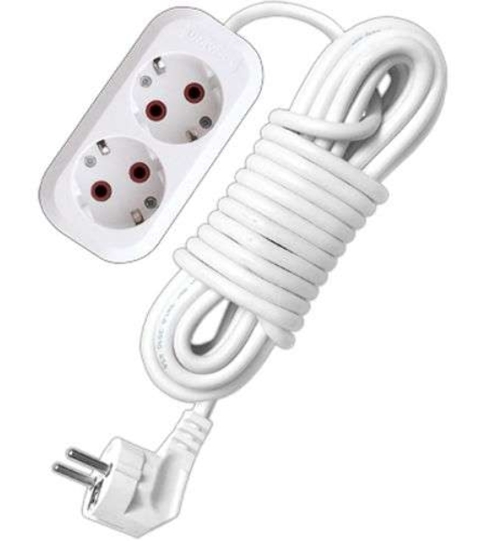 Удлинитель 2х3 м с заземл. 10А IP20 У10-553 ПВС 3х0.75 UNIVersal 553-03
