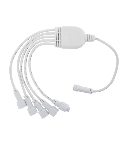 Разветвитель-Y для уличных гирлянд Neon-night Professional (1 вход, 5 выходов) белый ПВХ