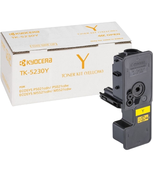 Картридж лазерный Kyocera TK-5230Y (1T02R9ANL0) желтый для P5021cdn/cdw, P5026cdn/cdw, M5521cdn/cdw, M5526cdn/cdw 2200 стр.