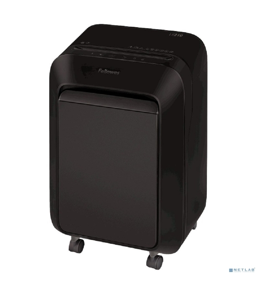 Шредер Fellowes PowerShred LX210 черный (секр.P-4) перекрестный 16лист. 23лтр. скрепки скобы пл.карты