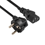 Кабель питания ExeGate Power PC-1P (Евровилка угловая Schuko->C13, VDE-250V-3*1.0мм2, медь, черный, 16A, 1 м), фото2