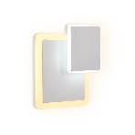 Настенный светодиодный светильник с акрилом Ambrella light FW106 WH/S белый/песок LED 3000K/6400K 18W 240*220*50, фото 1