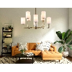 Люстра Ambrella light LH56217/8 BS/FR латунь/белый матовый E27/8 max 60W D700*600, фото6