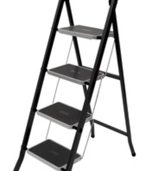 Стремянка ZALGER 9910-4 Jet черный 4 cт с ковриком сталь