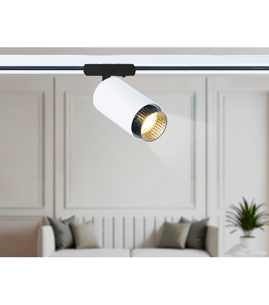 Трековый однофазный светильник Ambrella light GL5161 WH/BK белый/черный GU10 max 12W D60*190