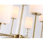 Люстра Ambrella light LH56217/8 BS/FR латунь/белый матовый E27/8 max 60W D700*600, фото5
