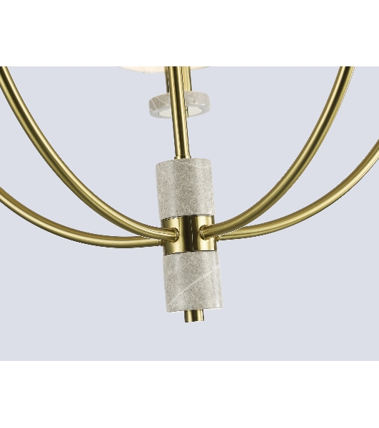 Люстра Ambrella light LH75351/5 SB/WH бронза/белый E14*5 max 40W D630*780
