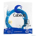 Патч-корд Cabeus PC-UTP-RJ45-Cat.5e-2m-BL UTP, cat.5е, 2 м, неэкранированный, синий 7461c, фото 1