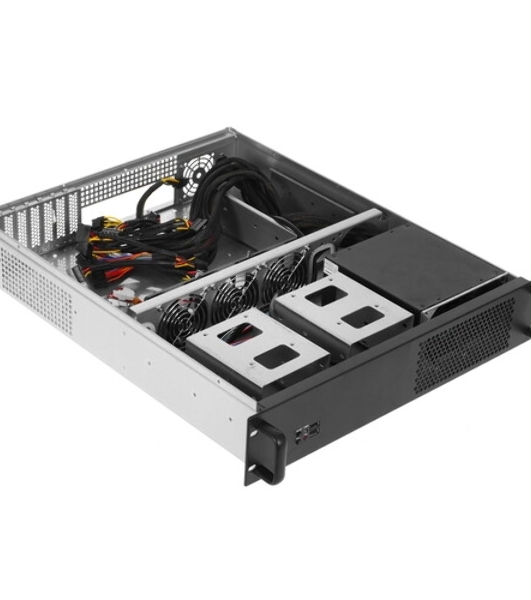 Серверный корпус ExeGate Pro 2U550-04 (RM 19', высота 2U, глубина 550, БП 1100ADS, 2хUSB)