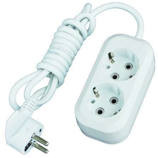Удлинитель 2х2 м с заземл. 16А IP20 Е-302 АБС-пл. ПВС 3х1 UNIVersal 9631972
