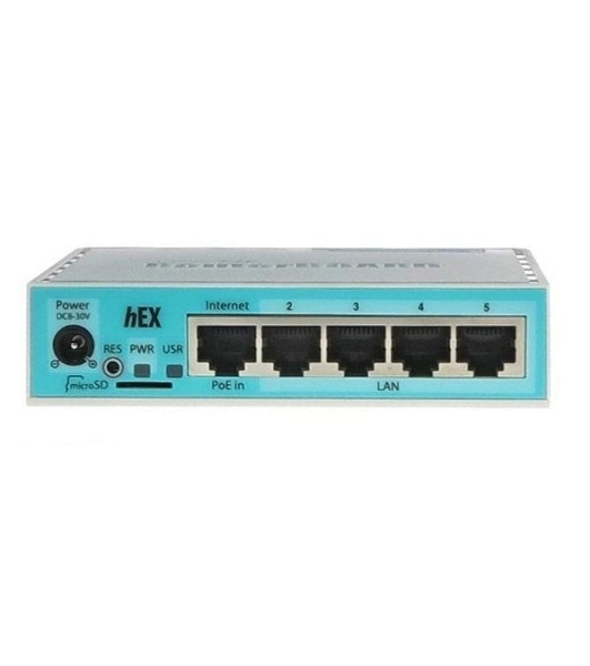 Роутер MikroTik RB750Gr3 hEX (RouterOS L4) with power supply and case 5 port 10/100/1000 гигабитный высокопроизводительный Ethernet