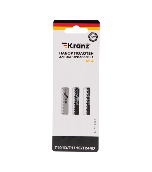 Набор полотен для электролобзика Kranz № 4 T101D/T111C/T244D (3 шт./уп.)