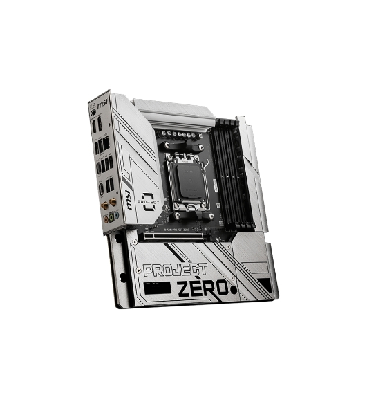 Материнская плата MSI B650M PROJECT ZERO, AM5, AMD B650, 4xDDR5, 4xSATA, 2xM.2, 1xPCIe 4.0 x16, 1xPCIe x1, 1xDP, 1xHDMI, 1x 2.5Gb LAN, 2xUSB-A 2.0, 2xUSB 3.2 Gen 1, 3xUSB 3.2 Gen 2, 3x3.5 мм, 7.1, mATX