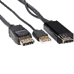 Кабель-переходник HDMI(M) +USB---> DP(M) 4K*60Hz 1.8M, VCOM, фото16