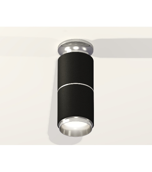 Светильник Ambrella Light XS6302221 SBK/PSL черный песок/серебро полированное MR16 GU5.3 (N6903, C6302, A2060, N6122)