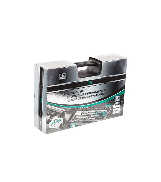 Набор инструментов Stels 14106 1/2'' 1/4'' CrV пластиковый кейс  94 предм.